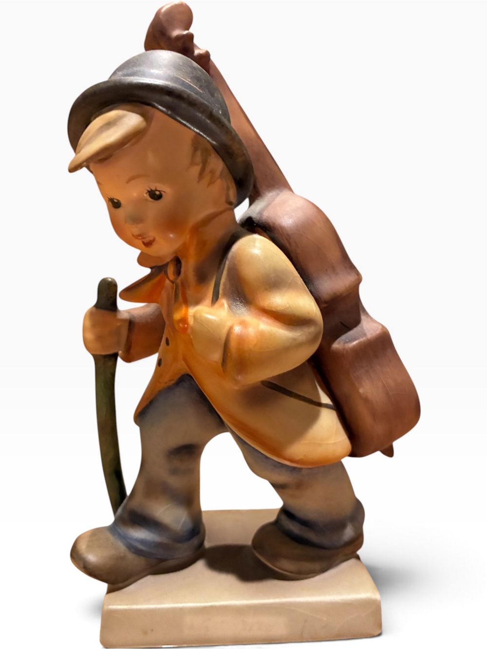 Hummel Little Cellist figure of a boy 89/1, open eyes, marked Germany. 6”.